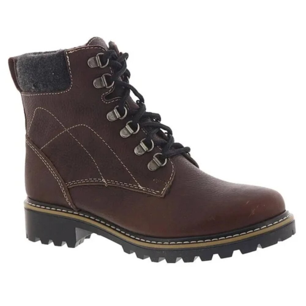 6.5 NARROW WIDTH Martino Womens Leather Lace Up Hiker Combat Moto Boots Shoes